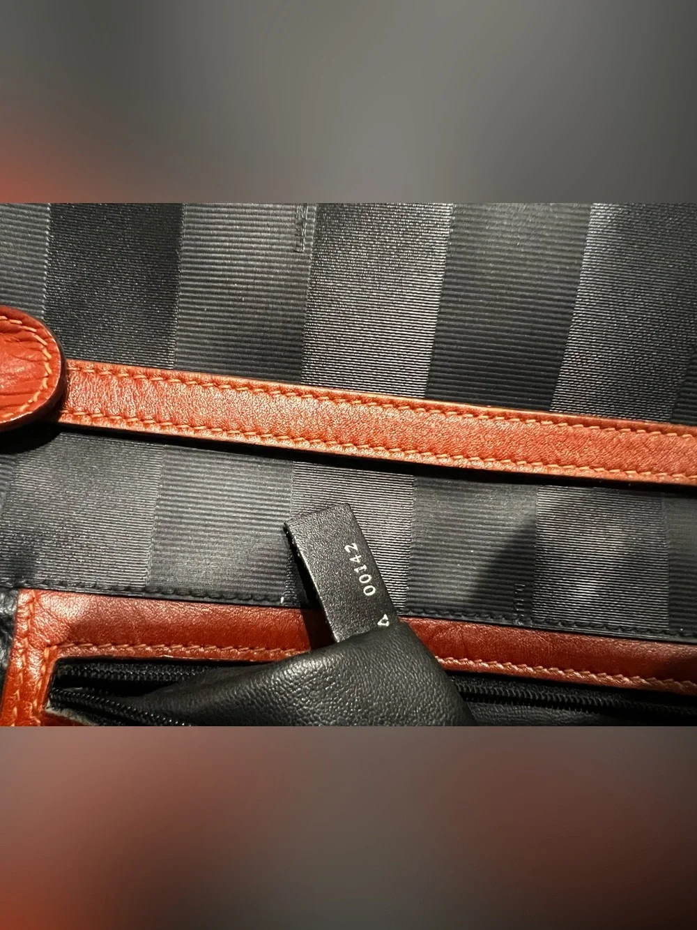 Vintage Fendi Pequin Striped Flap Shoulder/Crossbody Bag